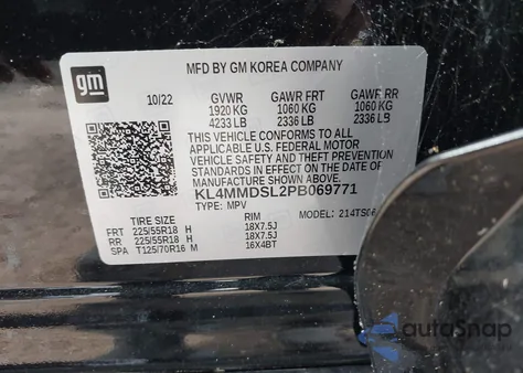 2023 Buick Encore Gx Select Fwd z USA, uszkodzony, nr VIN KL4MMDSL2PB069771